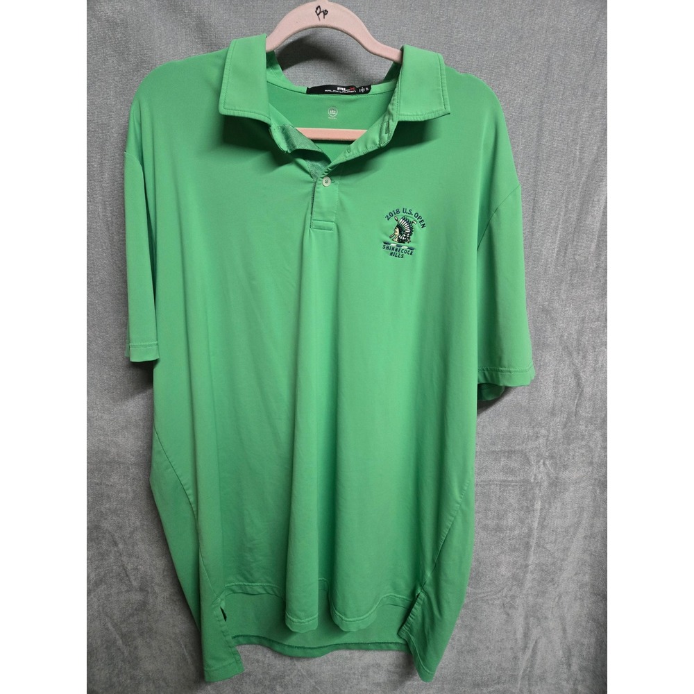 RLX Ralph Lauren 2018 US Open Shinnecock Hills Green Golf Polo Mens XL